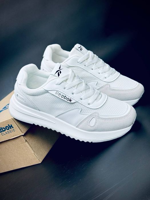 Шкіряні жіночі кросівки Reebok•кросовки рібок•веснянке жіноче взуття