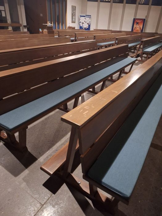 Solidne ławki drewniane, drewno lite ławka duża ilość  do koscioła do