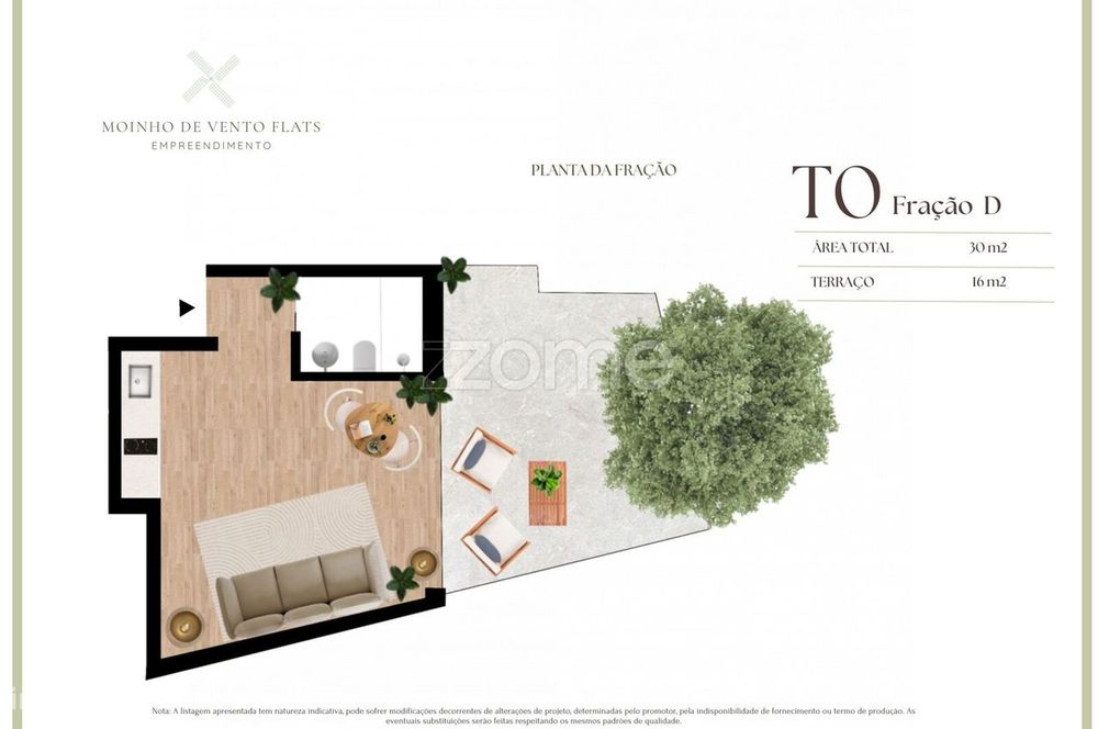 Apartamento T0 D Condominio Moinho de Vento