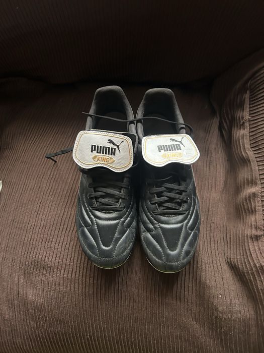 Chuteiras Puma King — couro genuíno, clássicas, como novas