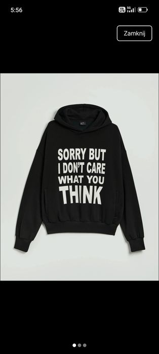 Czarna Bluza House z nadrukiem