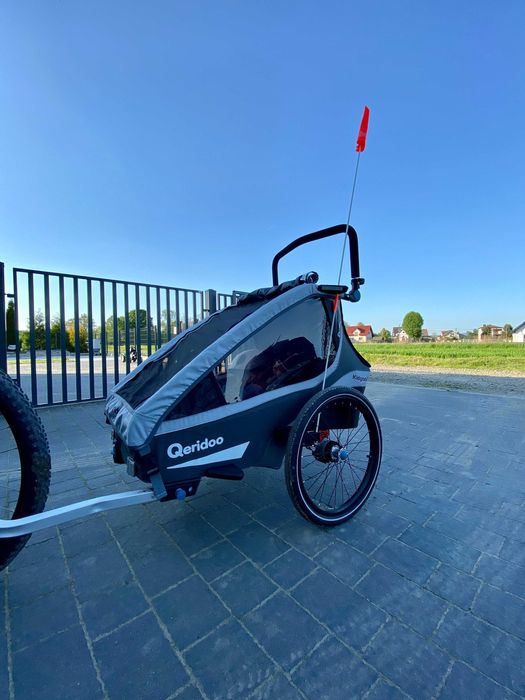 Przyczepka rowerora Qeridoo KidGoo2 Grey | 2 osobowa