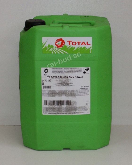 olej silnikowy total hdx syn 10w40 oleje total 20l