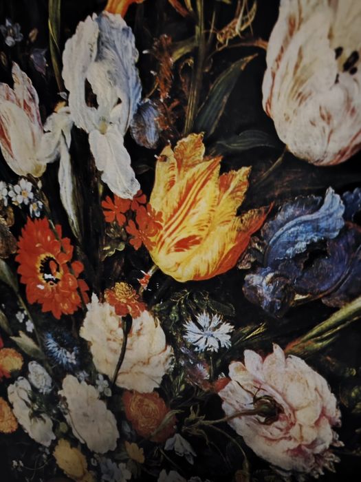 Obraz "Waza z kwiatami" J.Brueghel, PRL
