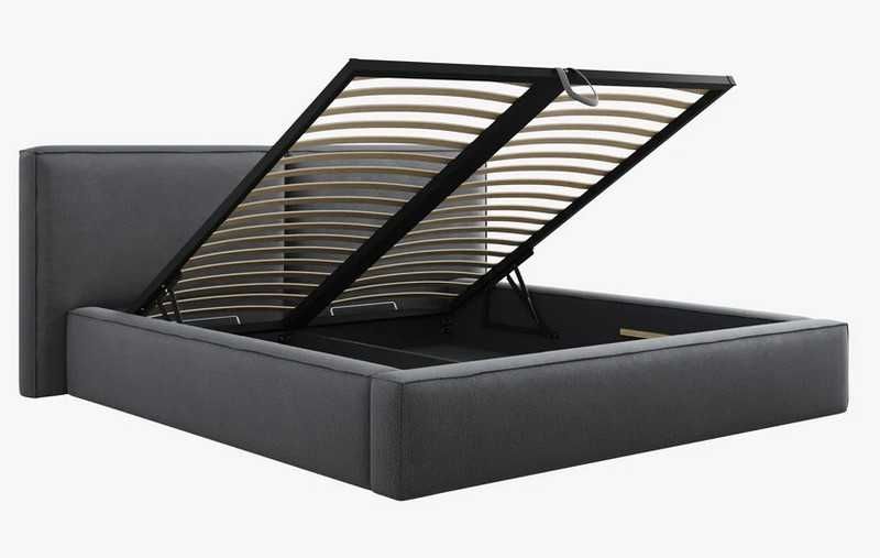 Łóżko sypialniane podwójne Jodie 180x200cm tk. strukturalna Micadoni