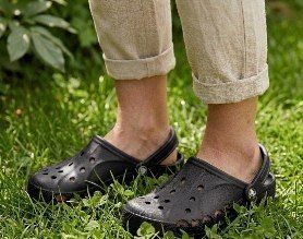 Чоловічі шльопанці сабо crocs baya/чорні крокс