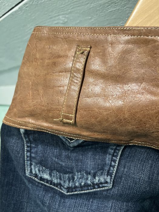 Брюки капрі шкіра джинс