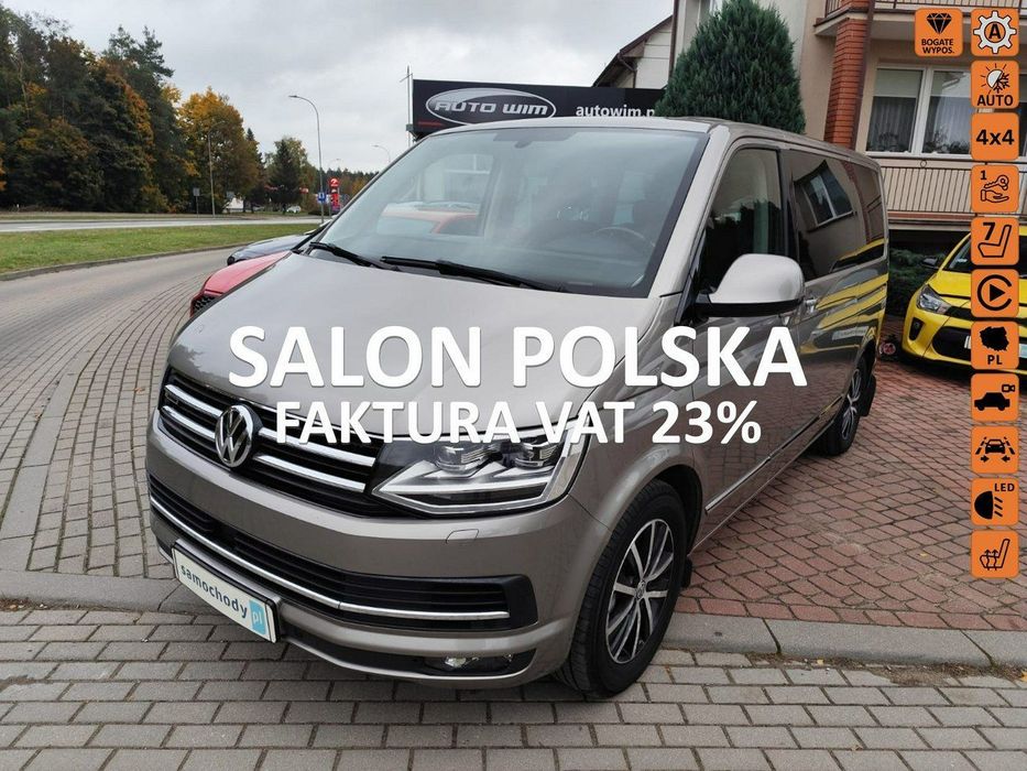 Volkswagen Multivan SALON POLSKA/4X4/AUTOMAT/FV23%/serwis ASO/stan bdb/gwarancja