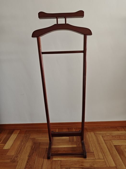 Cabide Vintage – Madeira Maciça Pau-Rosa (Macau, Anos 80)