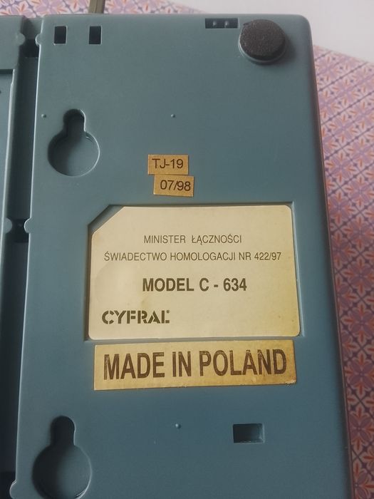 Aparat telefoniczny Cyfral C-634 z dodatkowym kablem
