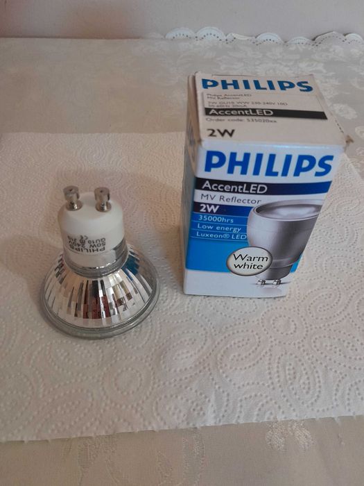 Żarówka Led Philips 2W, 3 sztuki.