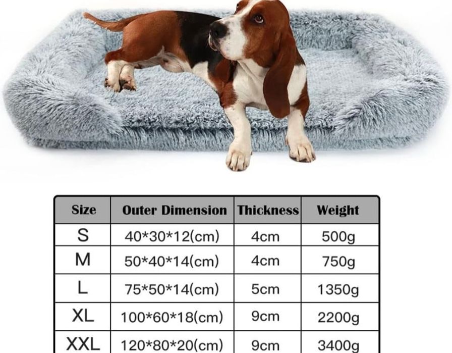 Legowisko dla psa ortopedyczne, miękkie, pluszowe r. L