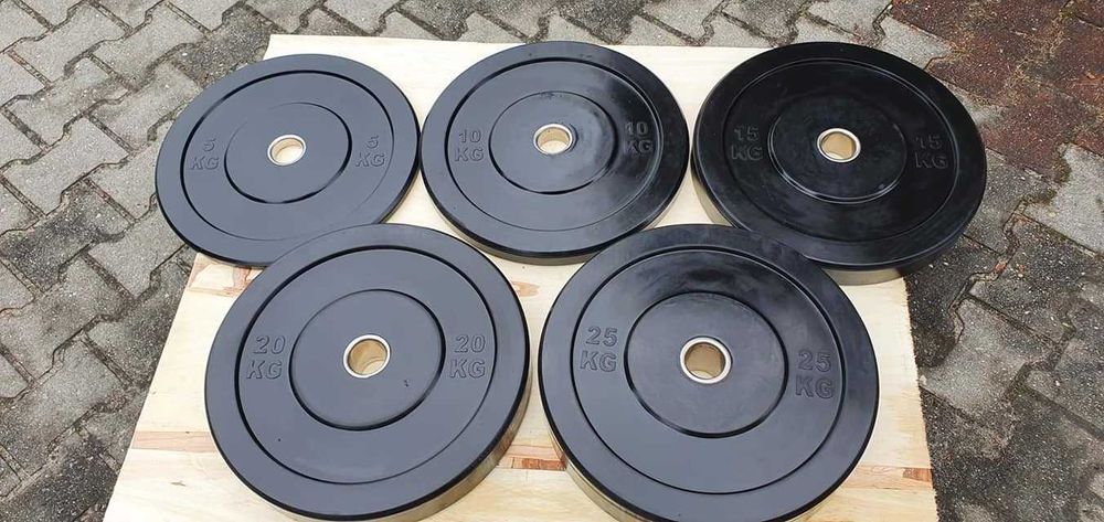 Talerze Ogumowane Nowe Bumpery Cienkie Olimpijskie Siłownia 5-25 KG!