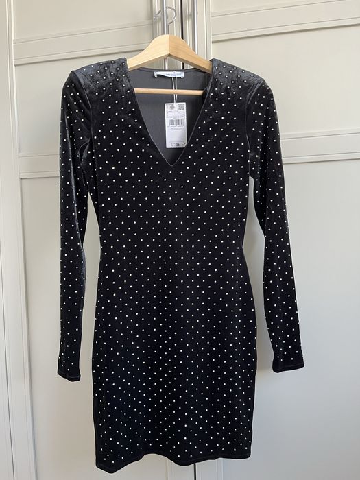 Czarna mini sukienka Mango nowa