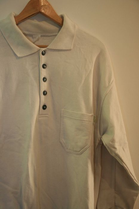 Polo Branco de Manga Comprida