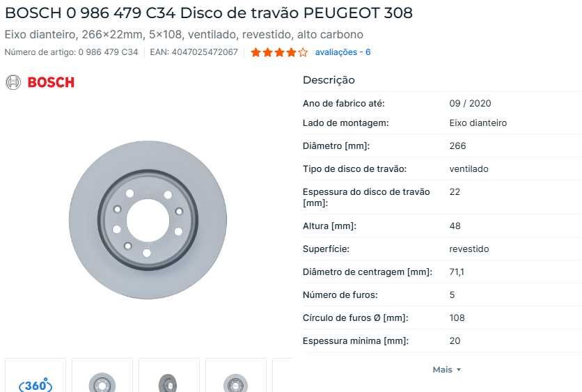 Disco da Bosch Ventilado