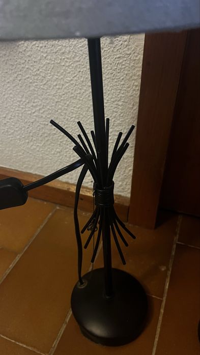 Candeeiros mesinha cabeceira ferro preto