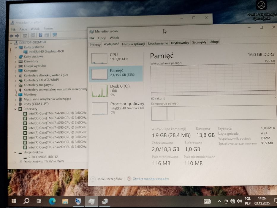 DELL optiplex 9020 - intel core I7-4790