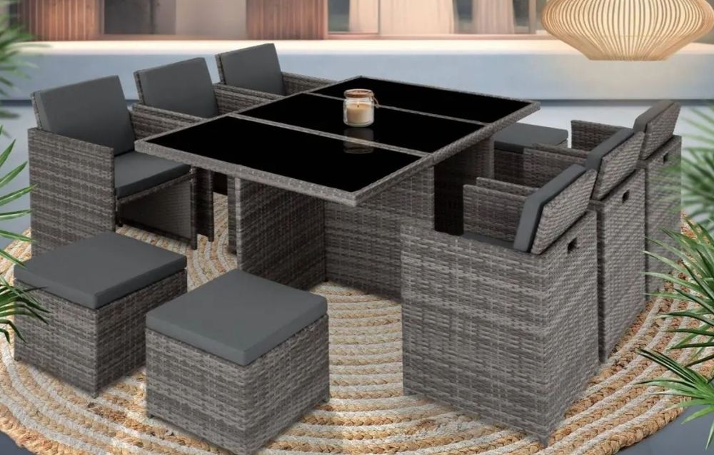Mesa + sofá de jardim