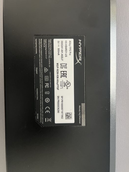 Teclaod hyperx alloy fps pro