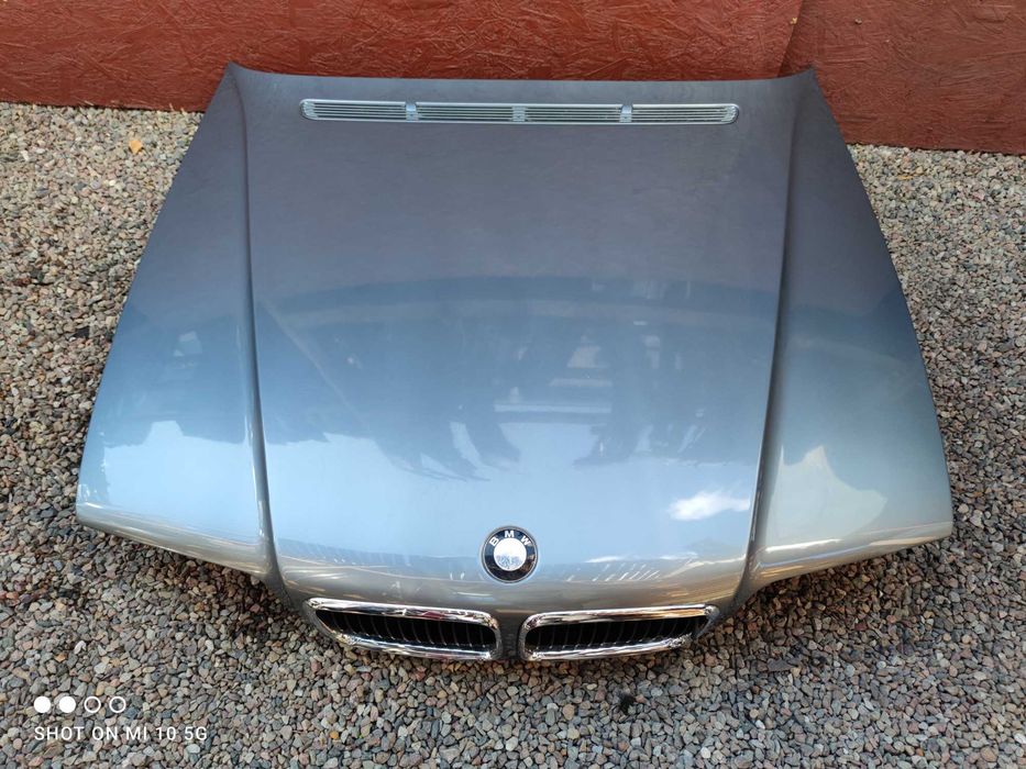BMW E38 ORYGINALNA MASKA PRZEDNIA / Kompletna pokrywa silnika Przed-lift w kolorze ARKTISGRAU-METALICK o kodzie 269/7 BEZ RDZYnr.41 61 8 183 124 OEM