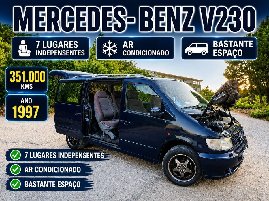 Mercedes-Benz V230 TD  7lugares individuais como nova