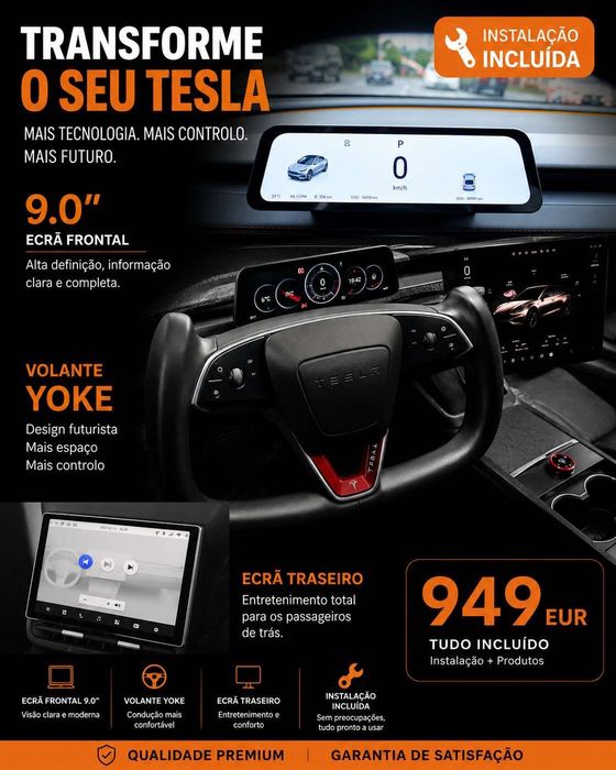 Transforme o seu Tesla com o nosso Pack Premium!