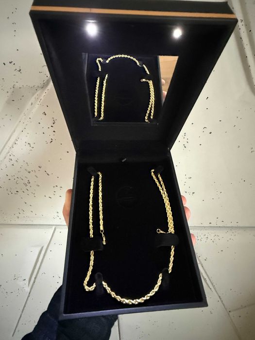 Nowy, złoty łańcuszek 18k 750 - splot rope / diamond cut - 36,81 g