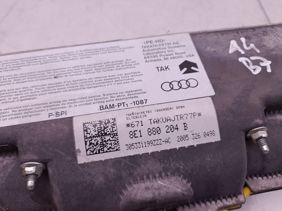 Airbag passageiro AUDI A4 (8EC, B7)