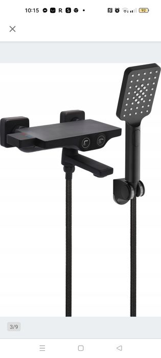 Kran Bateria łazienkowa z termostatem  NOIR2 BLACK