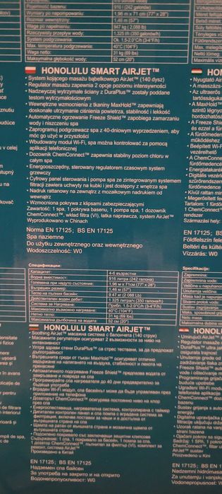 Jacuzzi NOWE bestway HONOLULU smart + PRZYKRYWA.