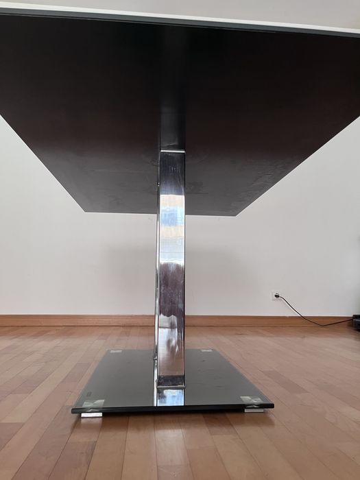 Mesa de Jantar em Vidro Preto 160x90cm | Design Moderno