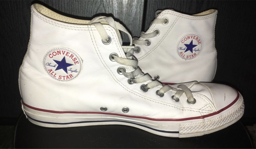 All Star Converse Chuck Taylor skórzane białe