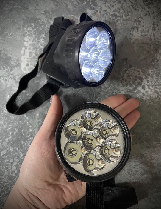 Ліхтарик налобний на 7 світлодіодів