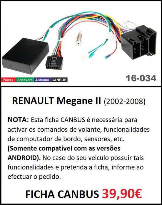 (NOVO) Rádio 2DIN • Renault Megane II (2) • Android [4+64GB] • GPS dCi