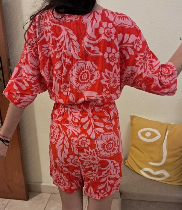 Vestido calção estampado