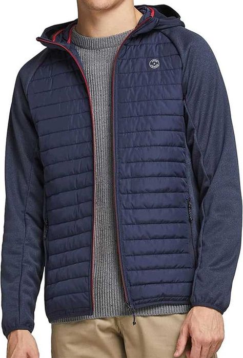 Кофта худі Jack & Jones Quilted трохи утеплена вітровка М