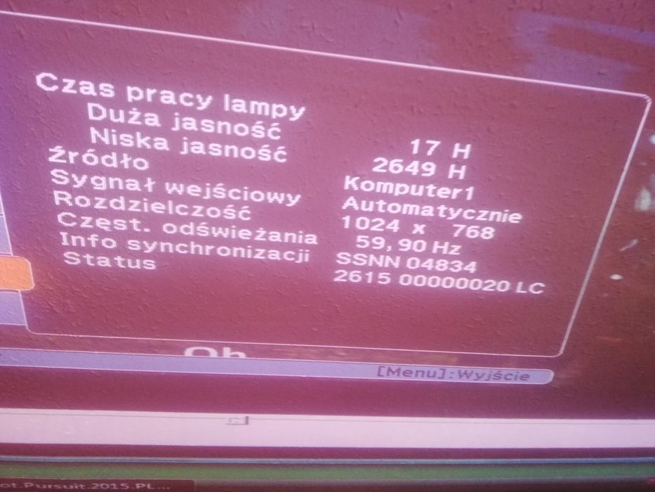 Epson 400w projektor 1800 lumenów