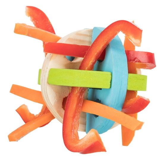 Drewniana piłka na smakołyki Trixie Zabawka dla gryzoni i królików 8cm