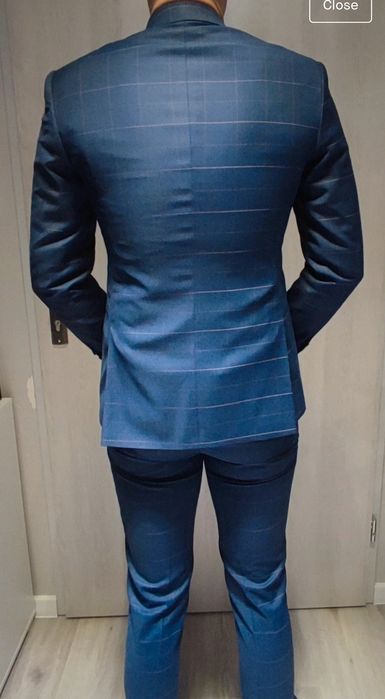 Garnitur męski w kratkę