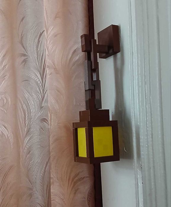 Настіний ліхтар у стилі майнкрафт, Minecraft, LED-свічка 3D-друк Декор