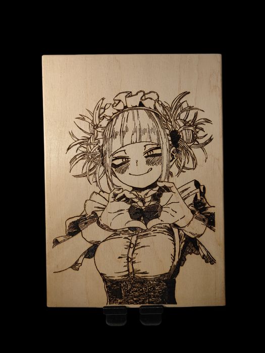 Аниме картины. ручная работа пирография.  Продажа и заказ