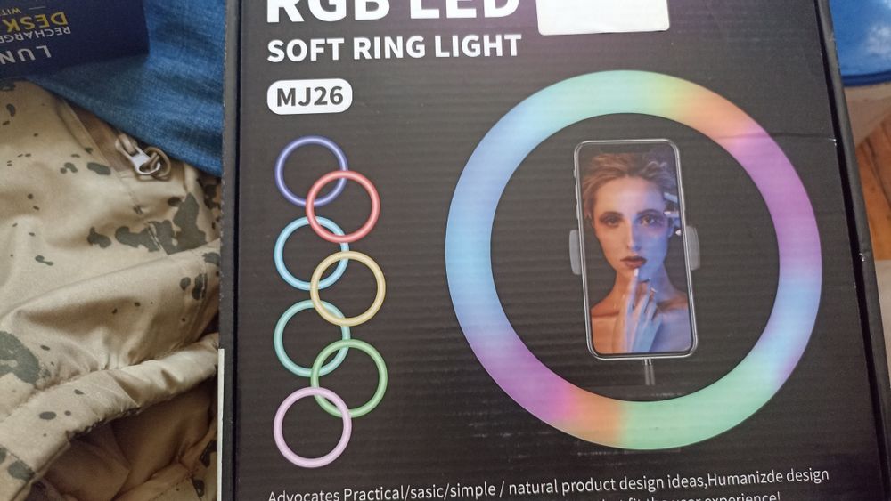 Комплект блогера Лампа Led кільцева з штатив і трим RGB