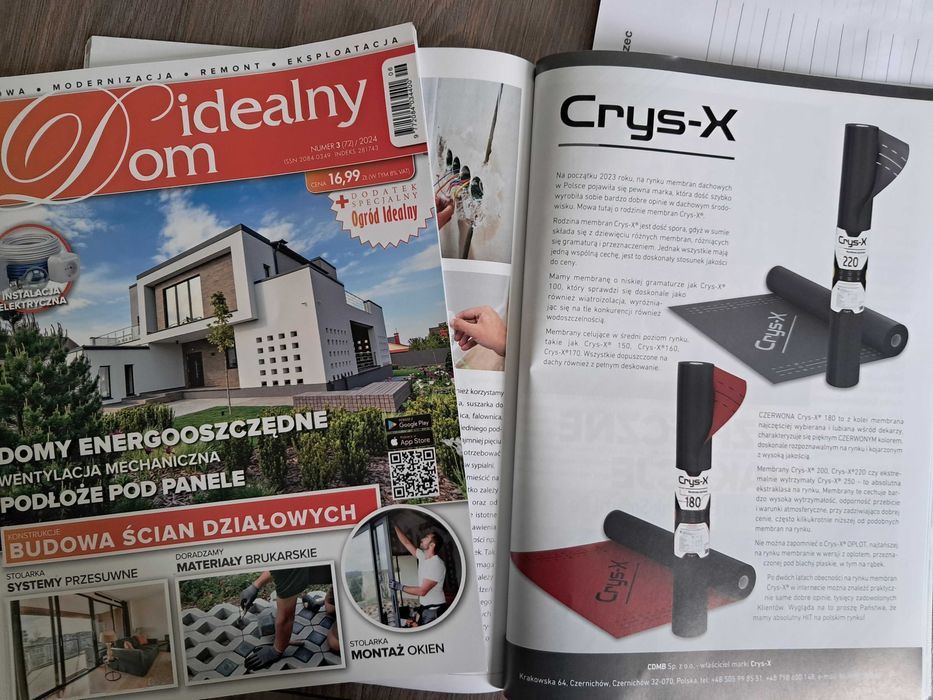 Membrana dachowa Crys-X 180 czerwona mocna PRODUCENT | red strong roof