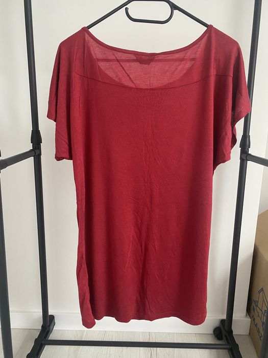 Guess oryginalny T-shirt czerwony oversize z USA nowy