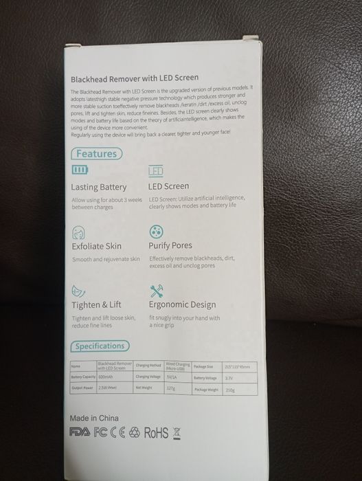 Вакуумный Очиститель Пор Лица + Прибори Для Пилинга Алмазной Микродерм