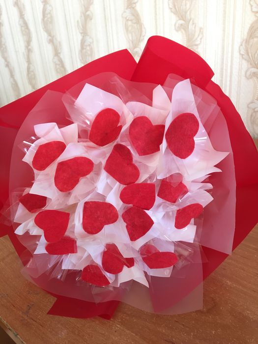 Букет із сердечками