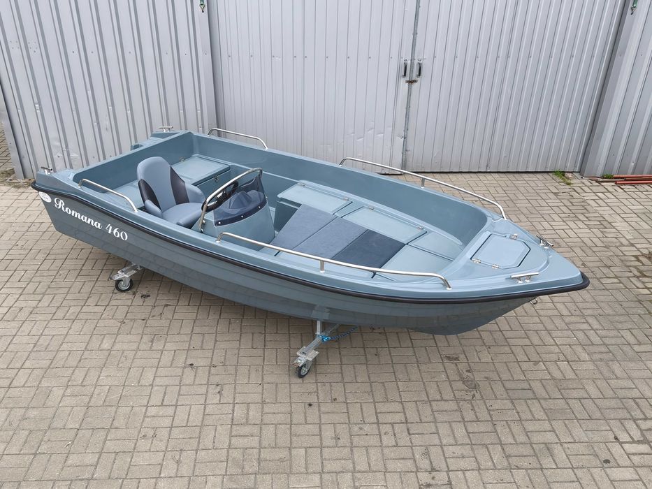 !! PROMOCJA !! Łódź motorowa, wędkarska Romana 460 FISH z pokładem BASS, fotel sternika, do dziobówki