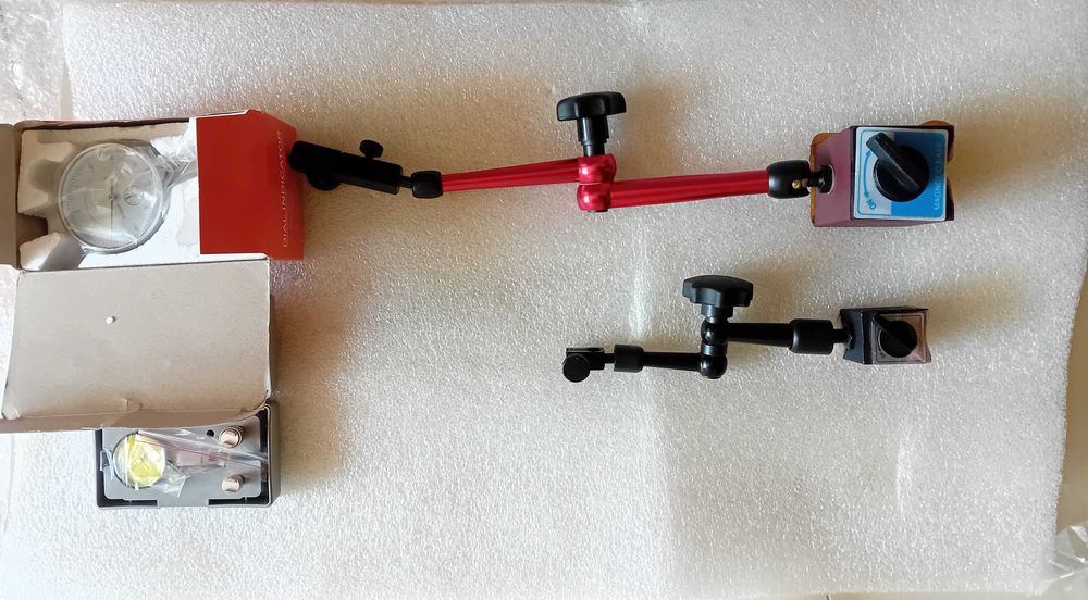 Base mágica com 350mm de comprimento c/ relógio comparador