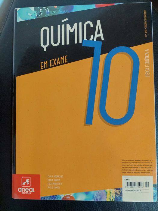 Livros de Química e Física A do 10° ano-editora Areal